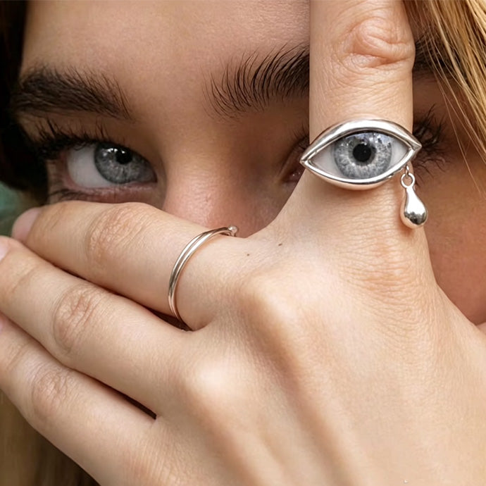 [Weeping Eye] Fashionable Unique Vintage Niche Jewelry Open-Ring
