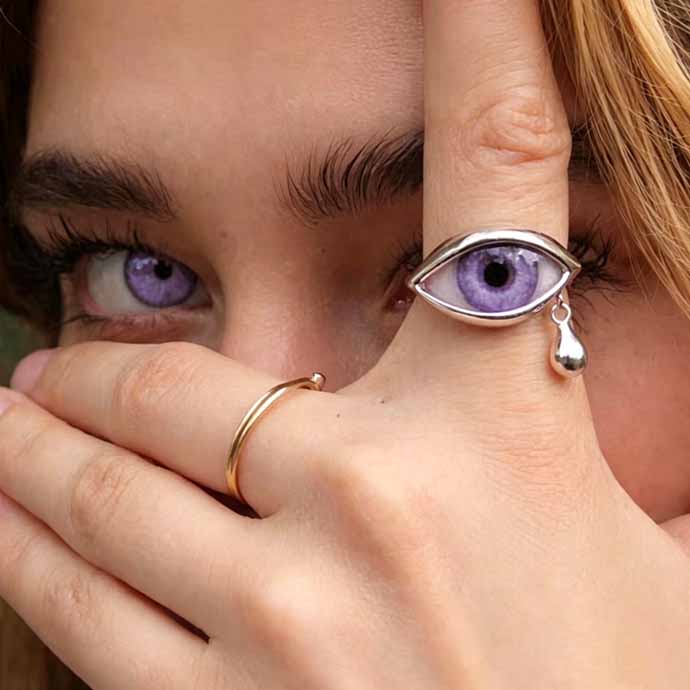 [Weeping Eye] Fashionable Unique Vintage Niche Jewelry Open-Ring